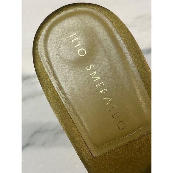 ILIO SMERALDO X Maeve Reilly Strappy Mules in Olive 40 With Box Womens High Heel - Picture 10 of 13